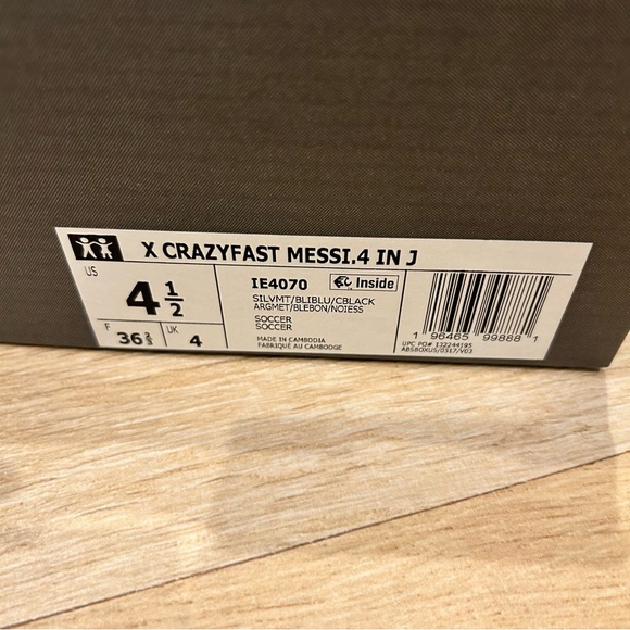Brand NEW with Tags! Adidas X Crazyfast Messi soccer shoes blue silver black 4.5 - Picture 13 of 13